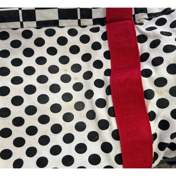 Little Miss Matched Girl's‎ Black Red White Duffel Bag Zipper Closure - Picture 8 of 12